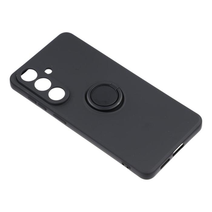 OEM - Mobilskal för Samsung Galaxy S26 Plus Silikon med Ring Kickstand - Svart