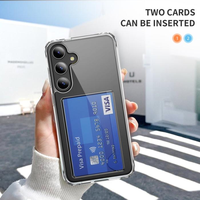 OEM - Mobilskal för Samsung Galaxy S26 Plus Skyddande TPU med kortfack - Transparent