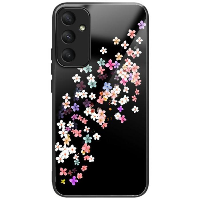 OEM - Mobilskal för Samsung Galaxy S26 Plus Tempererat glas TPU - Färgglada blommor