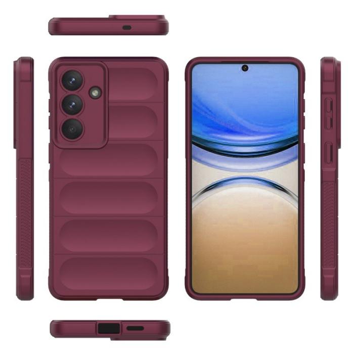 WANLONFENG - WANLONFENG Mobilskal för Samsung Galaxy S26 Plus TPU Anti Slip - Vinröd