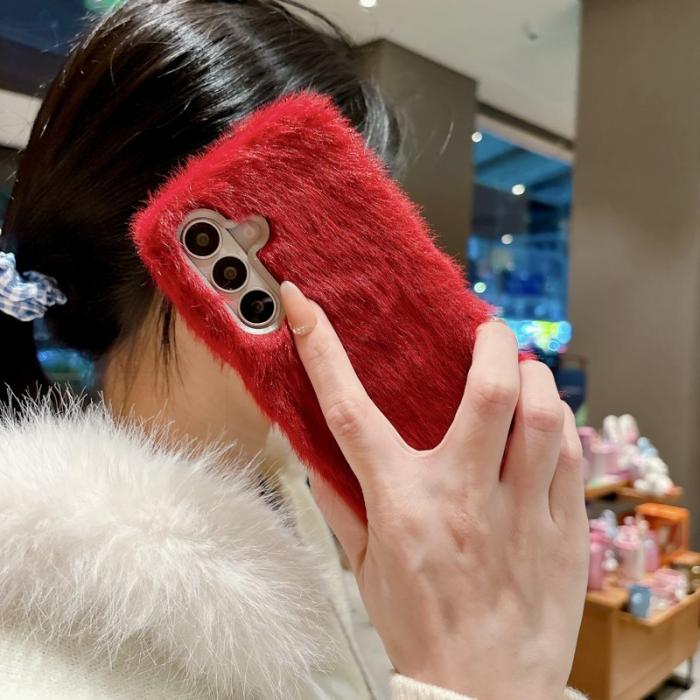OEM - Mobilskal för Samsung Galaxy S26 Plus TPU Fuzzy Fur - Röd