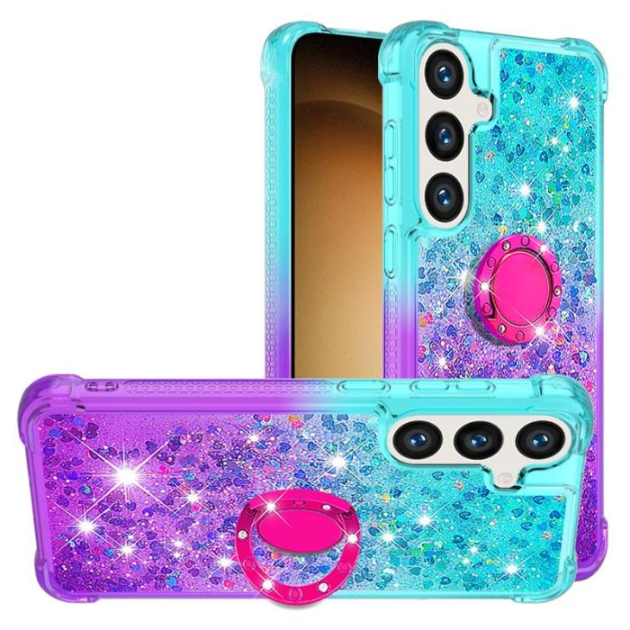 OEM - Mobilskal för Samsung Galaxy S26 Plus TPU Kickstand - Ljusblå+Lila