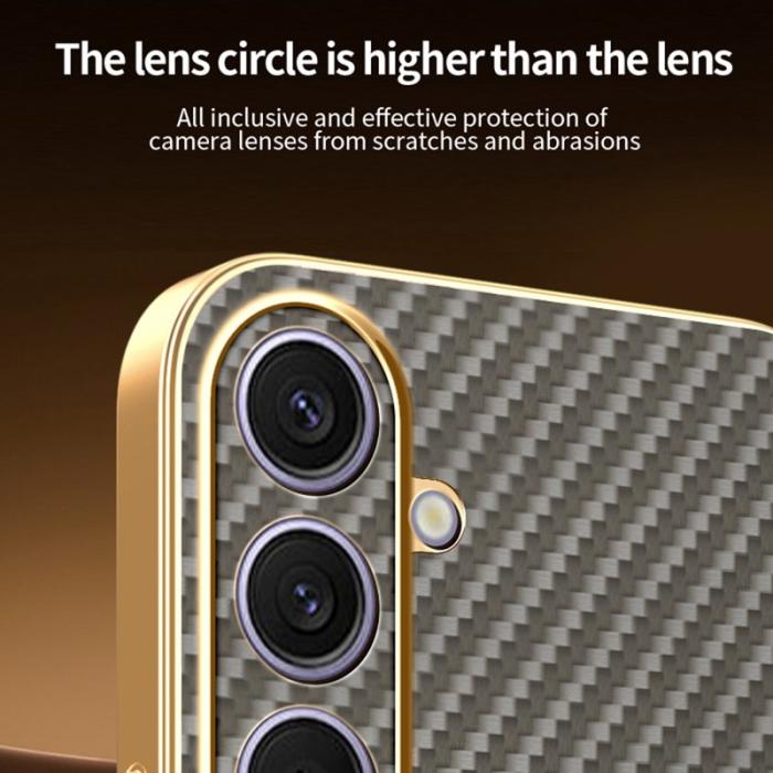 OEM - Mobilskal för Samsung Galaxy S26 Plus TPU Kolfiber - Kaffe