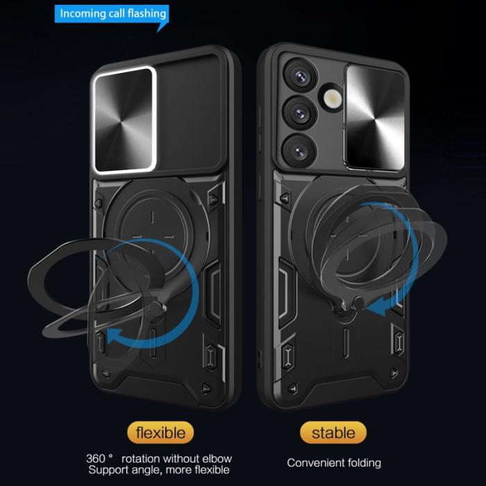 OEM - Mobilskal för Samsung Galaxy S26 Plus TPU + PC med Kickstand - Röd