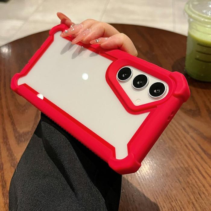 OEM - Mobilskal för Samsung Galaxy S26 Plus Transparent 2 i 1 Shockproof Plast - Rosa