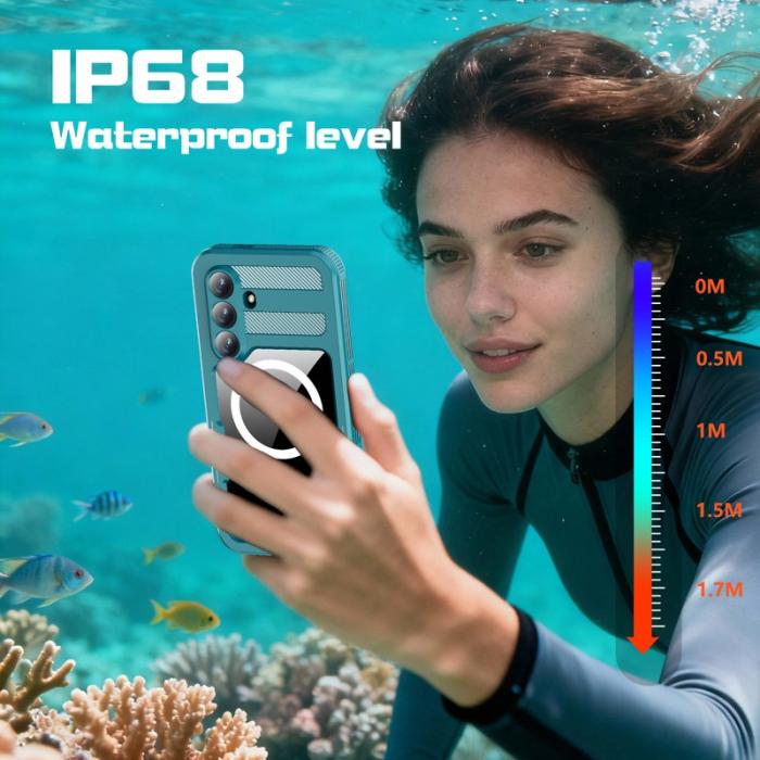 RedPepper - Redpepper Mobilskal för Samsung Galaxy S26 Plus Vattentålig Magnetisk - Blå