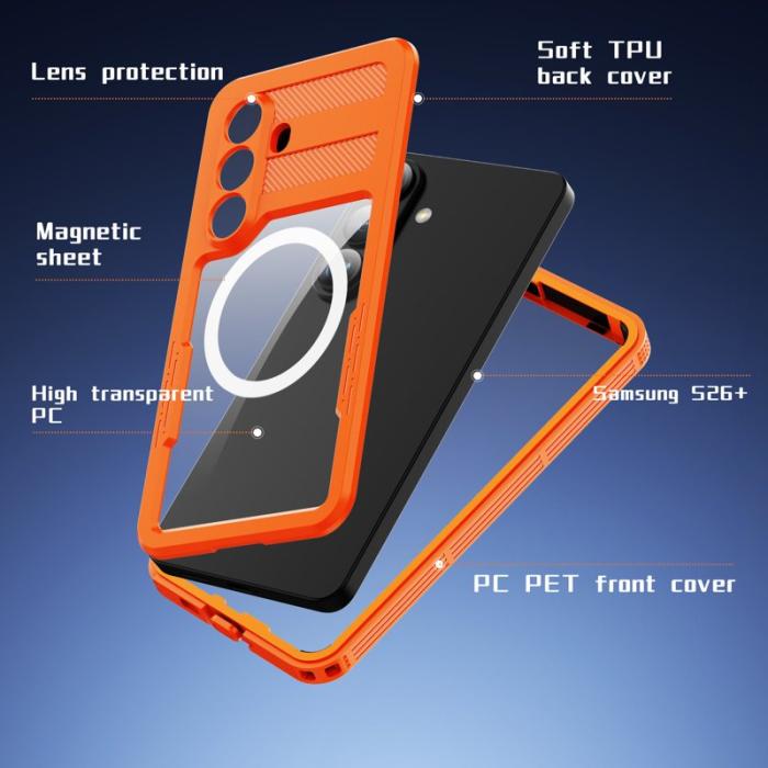RedPepper - Redpepper Mobilskal för Samsung Galaxy S26 Plus Vattentålig Magnetisk - Orange