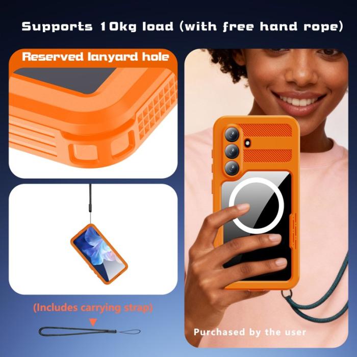 RedPepper - Redpepper Mobilskal för Samsung Galaxy S26 Plus Vattentålig Magnetisk - Orange