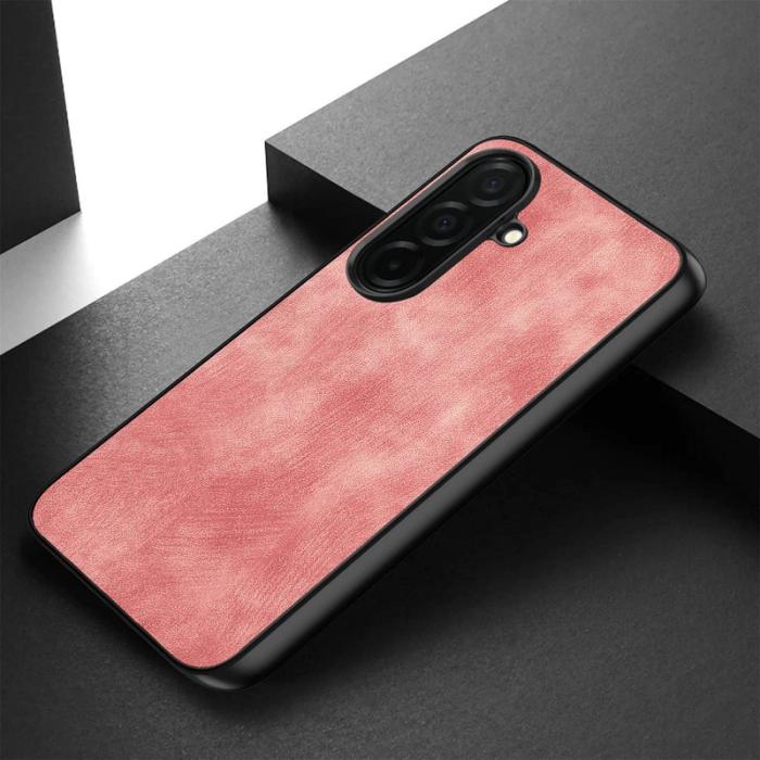 OEM - Mobilskal för Samsung Galaxy S26 Shockproof Slim Äkta läder - Rosa