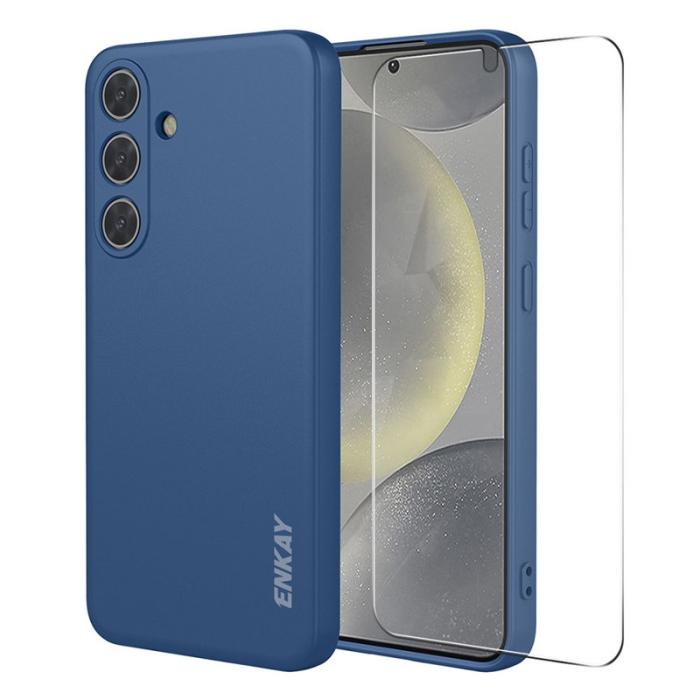 HAT PRINCE - Hat Prince Mobilskal för Samsung Galaxy S26 Silikon med glasfilm 0.18mm Mörkblå