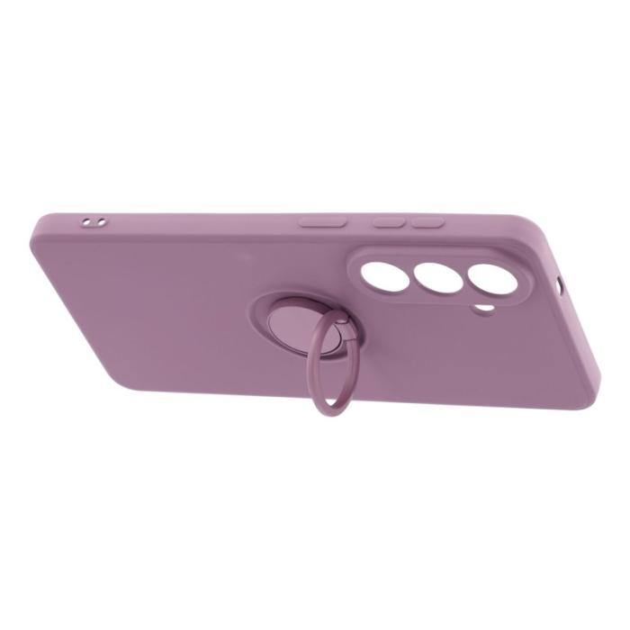 OEM - Mobilskal för Samsung Galaxy S26 Silikon med Ring Kickstand - Lila