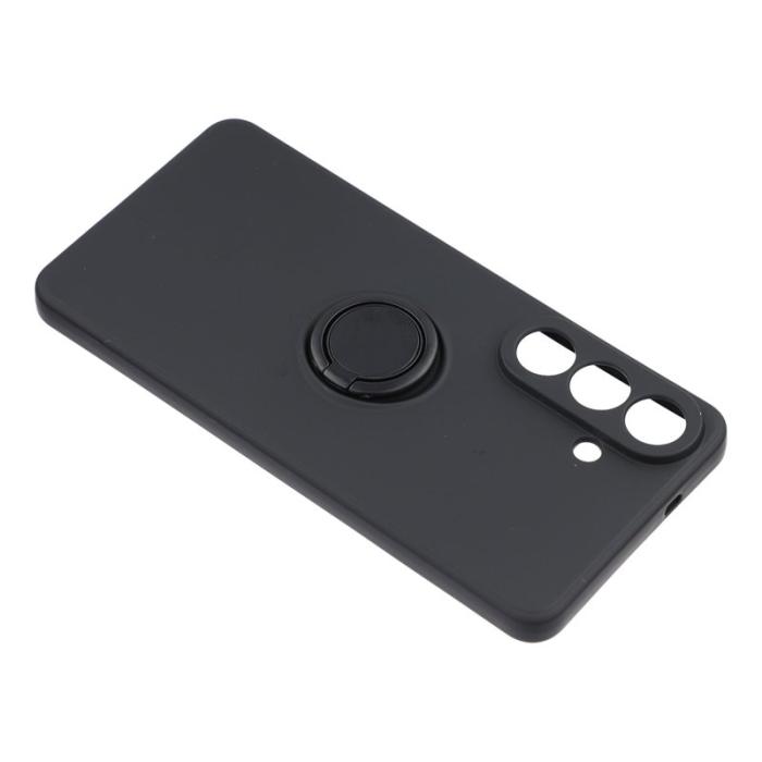 OEM - Mobilskal för Samsung Galaxy S26 Silikon med Ring Kickstand - Svart