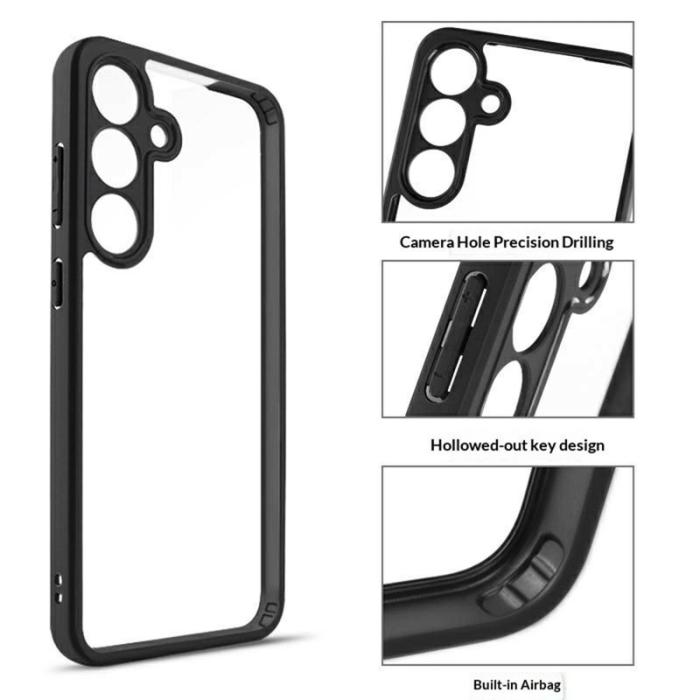 OEM - Mobilskal för Samsung Galaxy S26 Stöttålig PC + TPU - Svart+Transparent