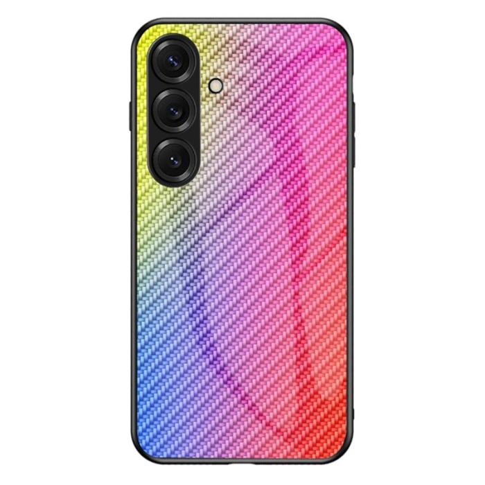 OEM - Mobilskal för Samsung Galaxy S26 Tempererat glas Stöttålig - Färgglad Fiber