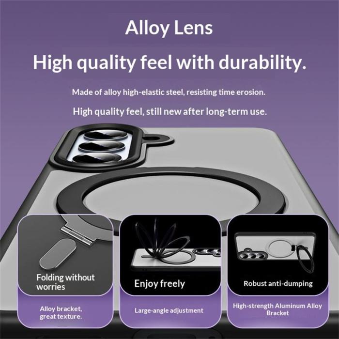 OEM - Mobilskal för Samsung Galaxy S26 TPU + Akryl med Kickstand - Silver