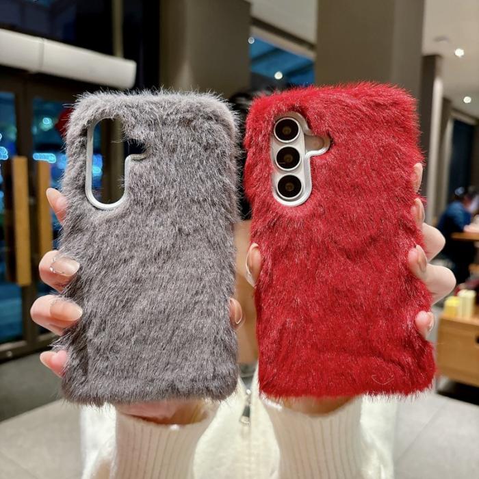 OEM - Mobilskal för Samsung Galaxy S26 TPU Fuzzy Fur - Grå