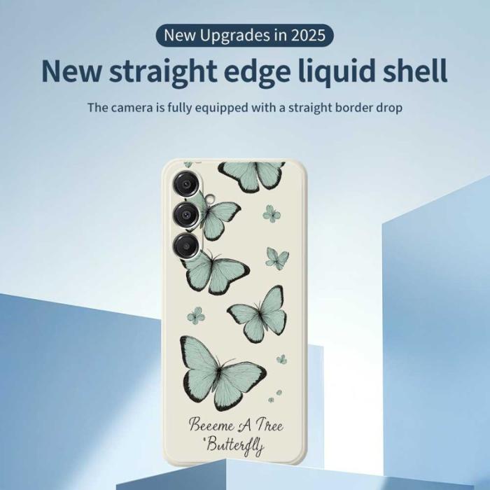 OEM - Mobilskal för Samsung Galaxy S26 TPU - Grön fjärilsdesign - Grön