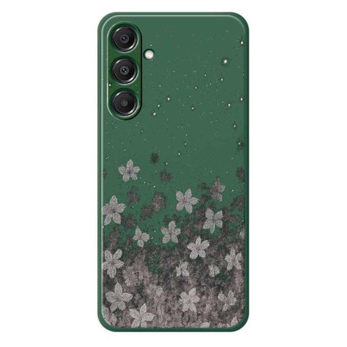 OEM - Mobilskal för Samsung Galaxy S26 TPU - Grön med blommönster