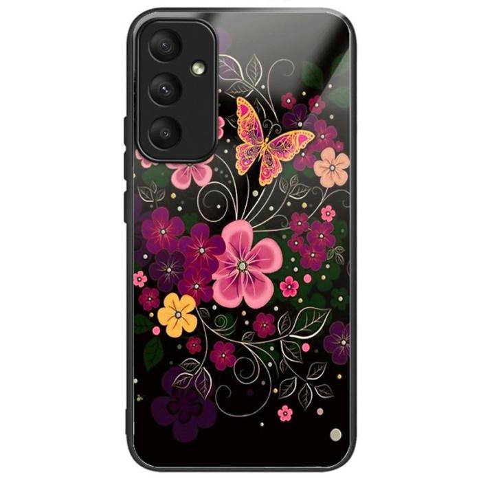 OEM - Mobilskal för Samsung Galaxy S26 TPU Härdat glas - Blommor och fjärilar