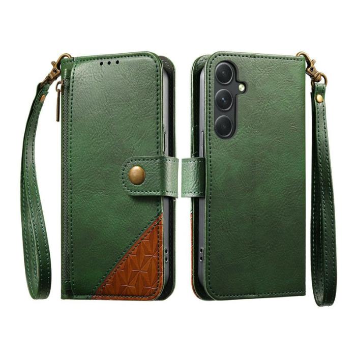 OEM - Mobilskal för Samsung Galaxy S26 TPU + Konstläder - Grön