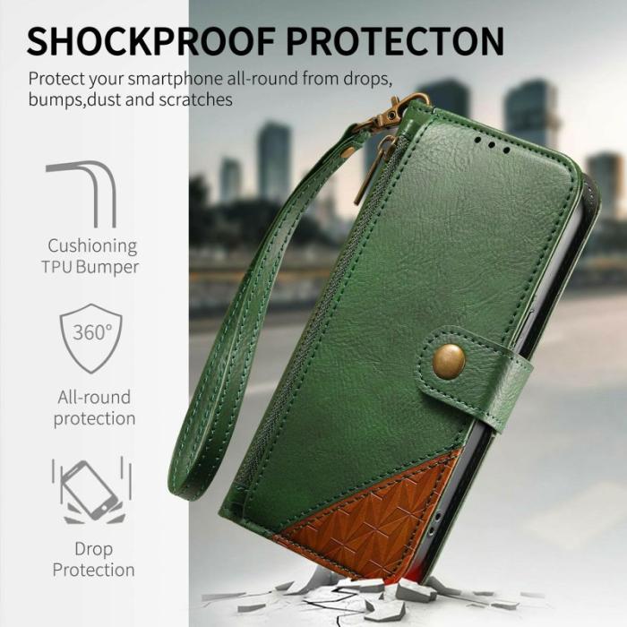 OEM - Mobilskal för Samsung Galaxy S26 TPU + Konstläder - Grön