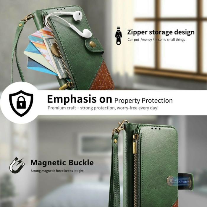 OEM - Mobilskal för Samsung Galaxy S26 TPU + Konstläder - Grön