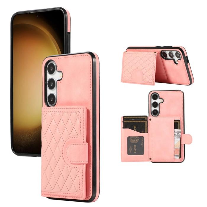 OEM - Mobilskal för Samsung Galaxy S26 TPU + Konstläder Kickstand - Roséguld