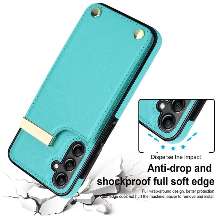 OEM - Mobilskal för Samsung Galaxy S26 TPU + Konstläder - Mintgrön