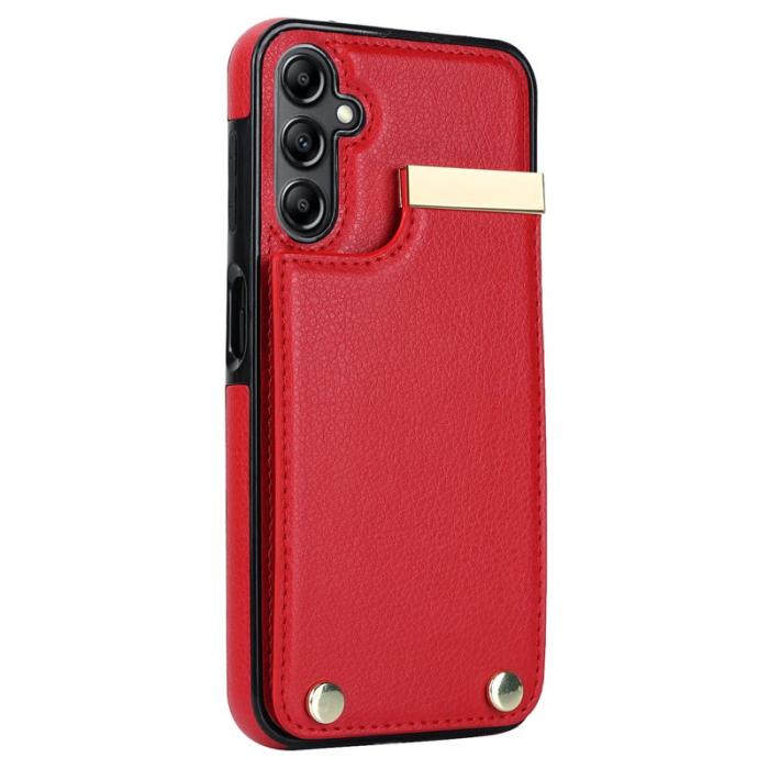 OEM - Mobilskal för Samsung Galaxy S26 TPU + Konstläder - Röd