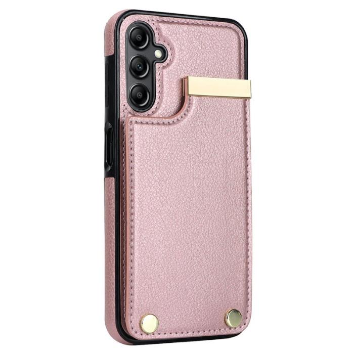 OEM - Mobilskal för Samsung Galaxy S26 TPU + Konstläder - Roséguld