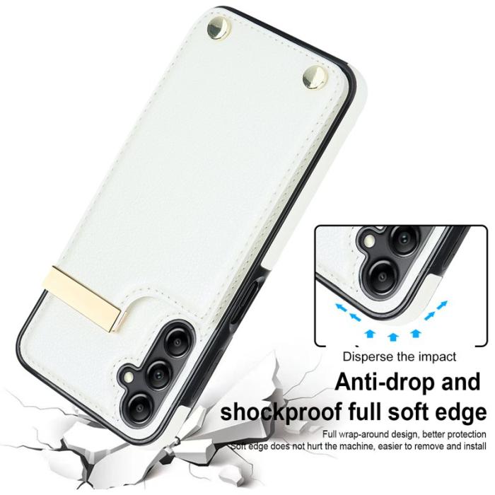 OEM - Mobilskal för Samsung Galaxy S26 TPU + Konstläder - Vit