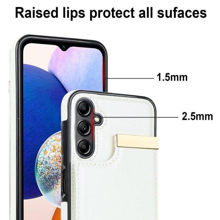 OEM - Mobilskal för Samsung Galaxy S26 TPU + Konstläder - Vit