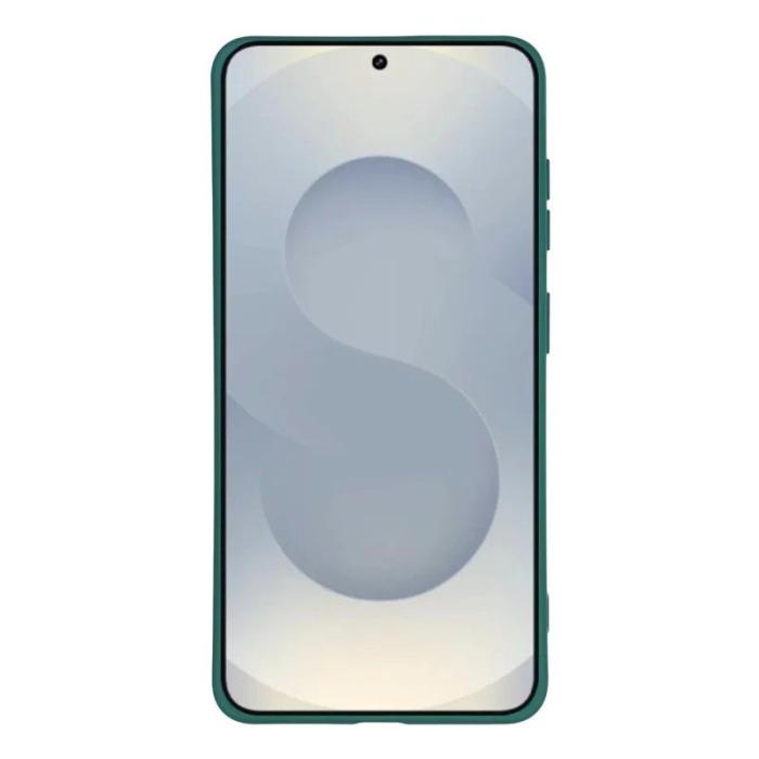 WANLONFENG - WANLONFENG Mobilskal för Samsung Galaxy S26 TPU med härdat glas - Armgrön