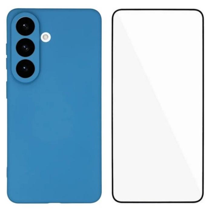 WANLONFENG - WANLONFENG Mobilskal för Samsung Galaxy S26 TPU med härdat glas - Safir