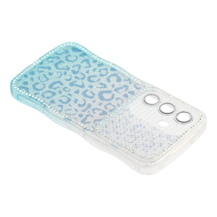 OEM - Mobilskal för Samsung Galaxy S26 TPU med rhinestones - Gradient Blå