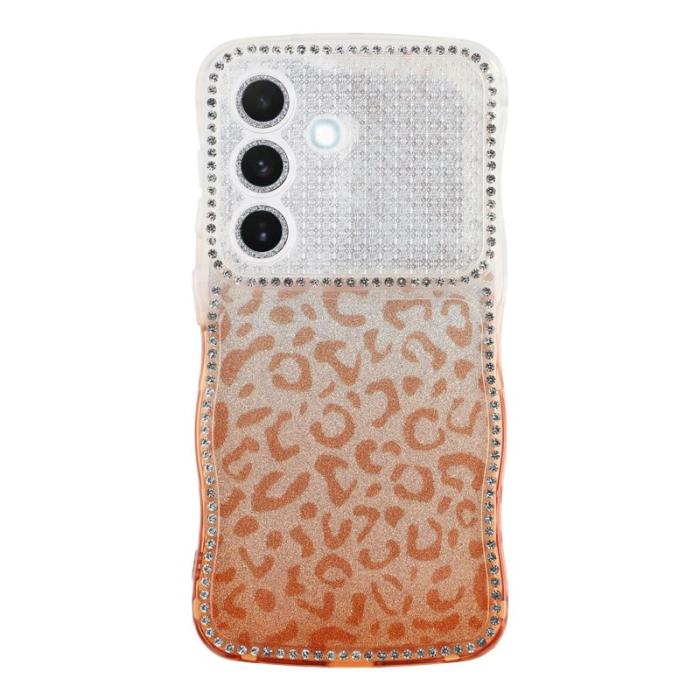 OEM - Mobilskal för Samsung Galaxy S26 TPU med rhinestones - Gradient Brun