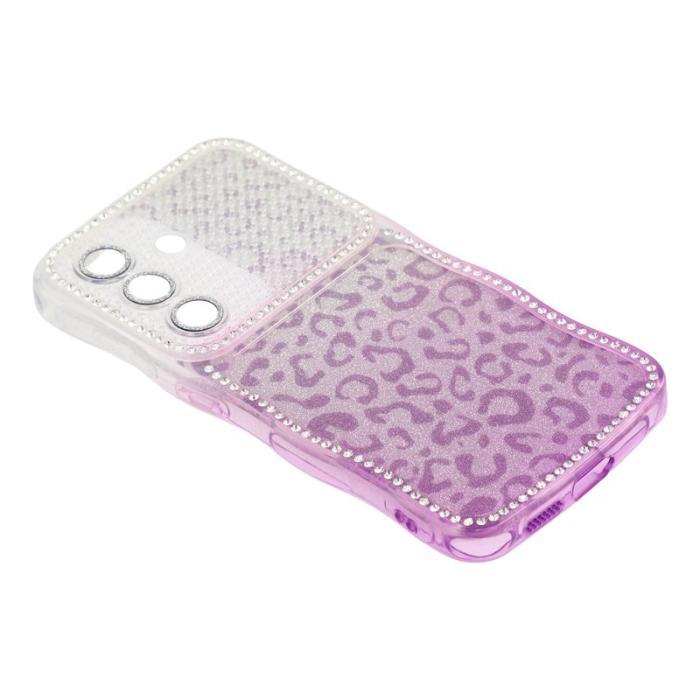OEM - Mobilskal för Samsung Galaxy S26 TPU med rhinestones - Gradient Lila