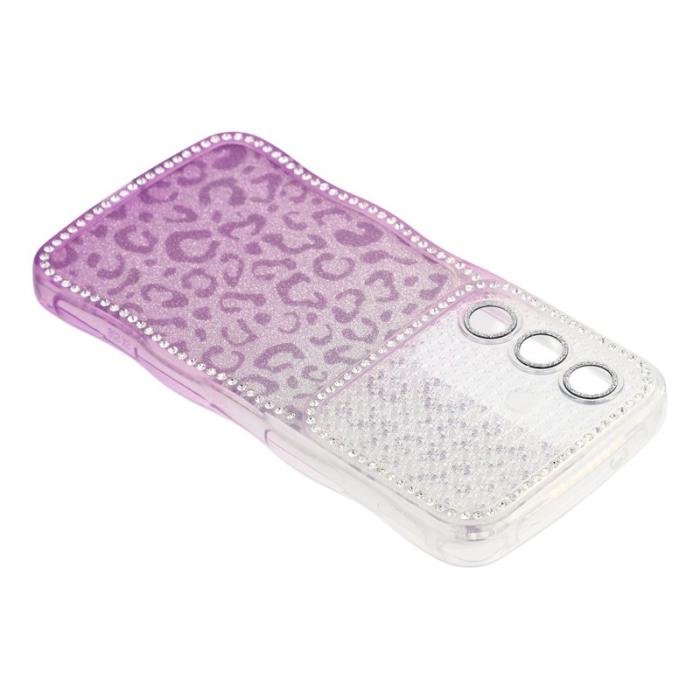 OEM - Mobilskal för Samsung Galaxy S26 TPU med rhinestones - Gradient Lila
