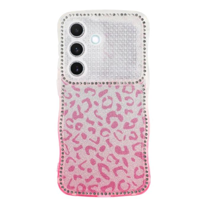 OEM - Mobilskal för Samsung Galaxy S26 TPU med rhinestones - Gradient Rosa