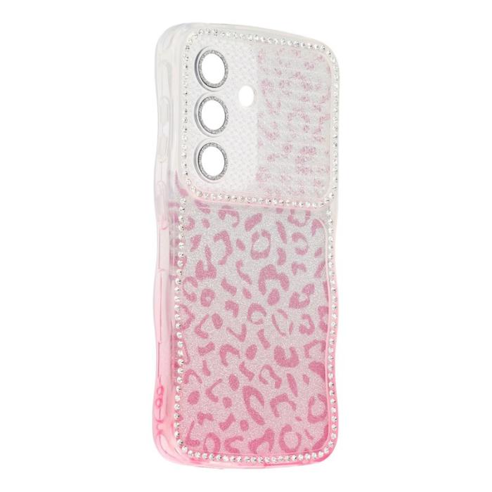 OEM - Mobilskal för Samsung Galaxy S26 TPU med rhinestones - Gradient Rosa