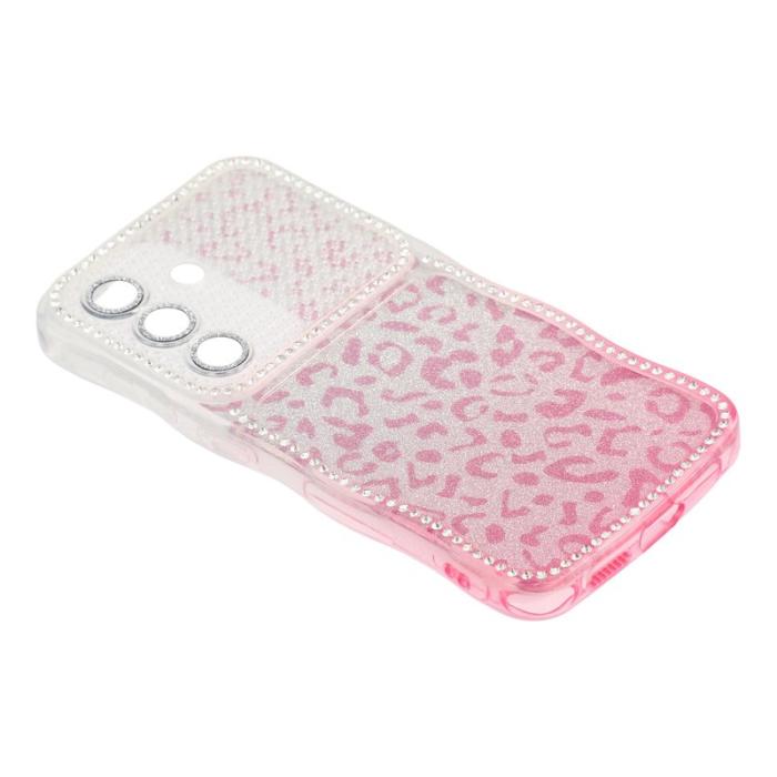 OEM - Mobilskal för Samsung Galaxy S26 TPU med rhinestones - Gradient Rosa