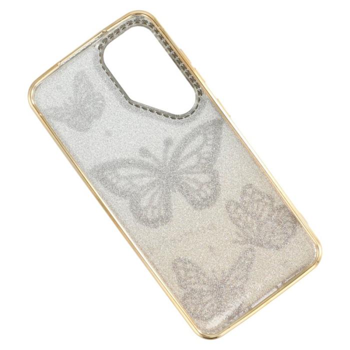 OEM - Mobilskal för Samsung Galaxy S26 TPU med rhinestones - Guld