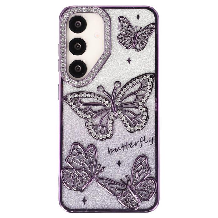 OEM - Mobilskal för Samsung Galaxy S26 TPU med rhinestones - Lila