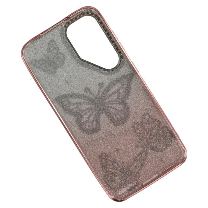 OEM - Mobilskal för Samsung Galaxy S26 TPU med rhinestones - Rosa