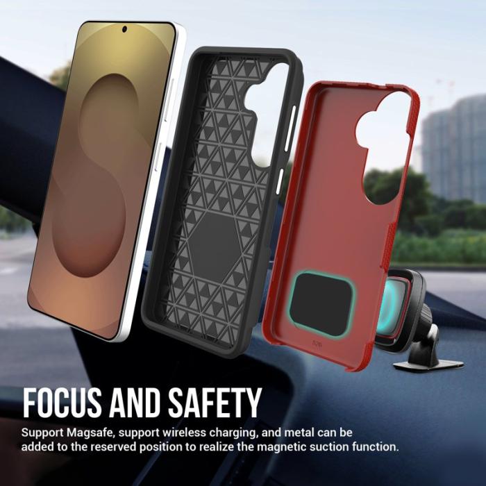 OEM - Mobilskal för Samsung Galaxy S26 TPU + PC Anti-Drop - Röd