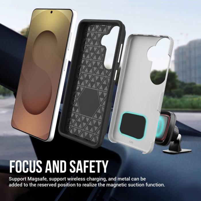 OEM - Mobilskal för Samsung Galaxy S26 TPU + PC Anti-Drop - Silver