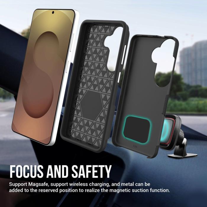 OEM - Mobilskal för Samsung Galaxy S26 TPU + PC Anti-Drop - Svart