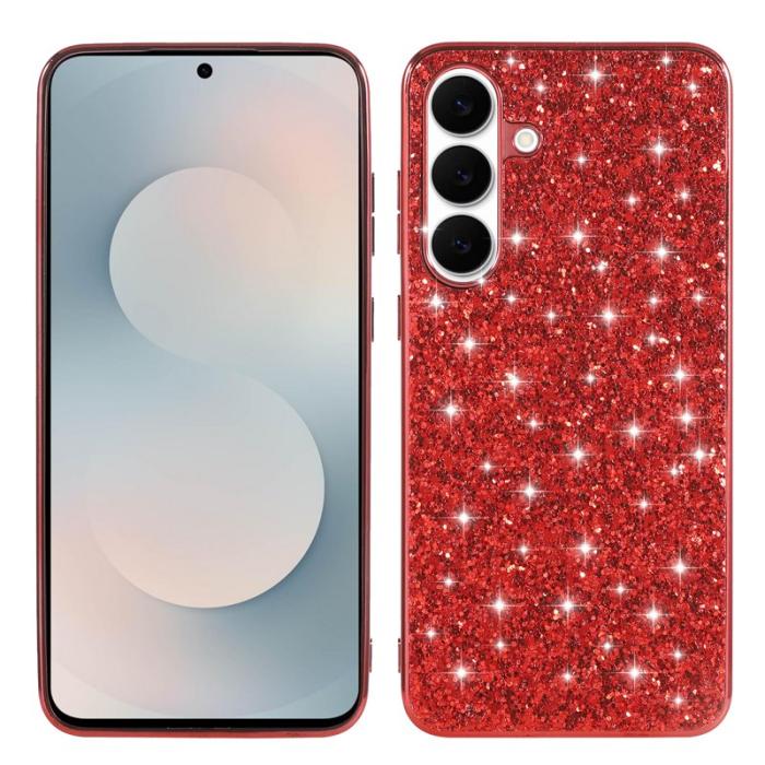 OEM - Mobilskal för Samsung Galaxy S26 TPU + PC Glitter - Röd