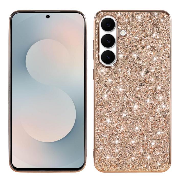 OEM - Mobilskal för Samsung Galaxy S26 TPU + PC Glitter - Roséguld