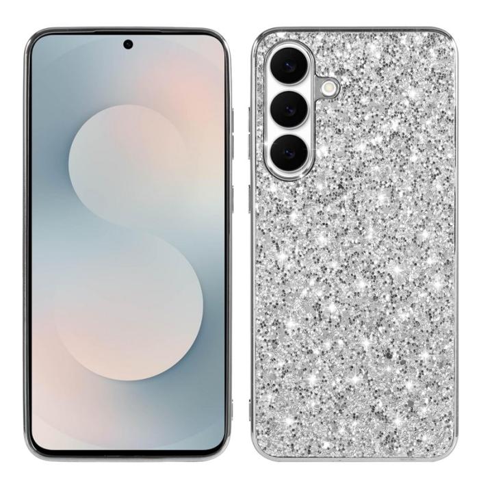 OEM - Mobilskal för Samsung Galaxy S26 TPU + PC Glittrande - Silver